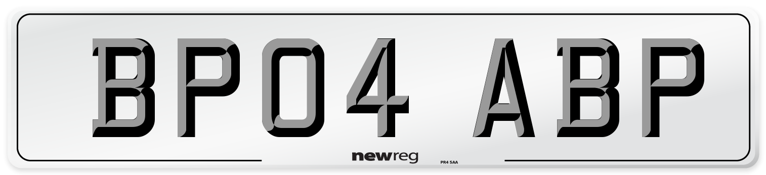 BP04 ABP Number Plate from New Reg